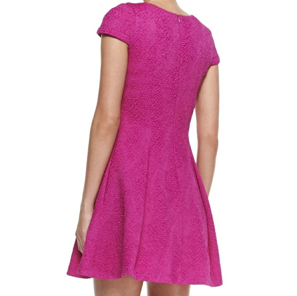 Yoana Baraschi Pink Fit Flare Cap sleeve New Sz 8 - Picture 4 of 10